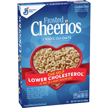 Frosted cheerios, front of package