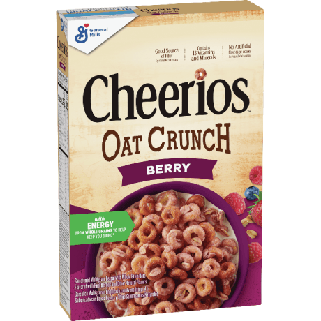 Cheerios berry oat crunch, front of package